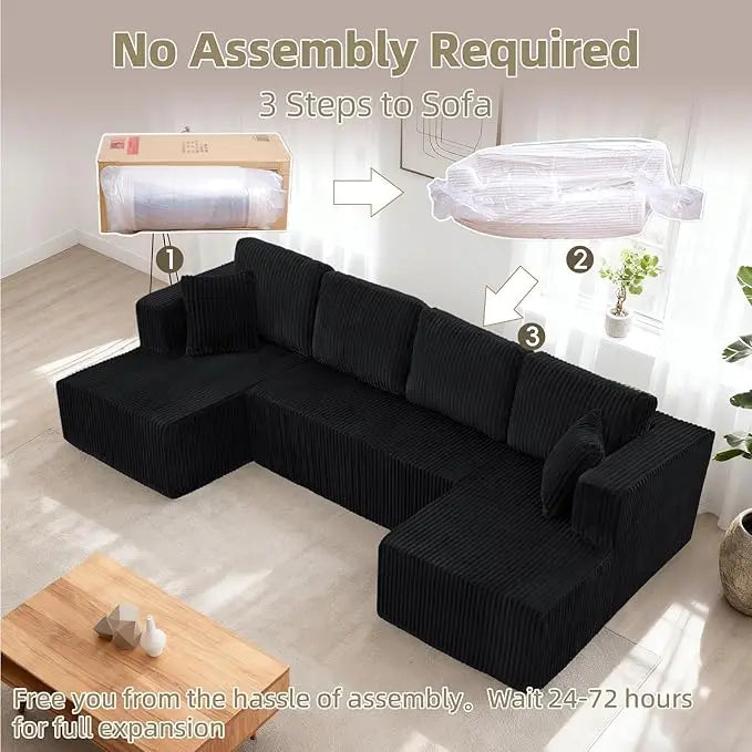 U-Shape Modular Sectional Couch Sofa