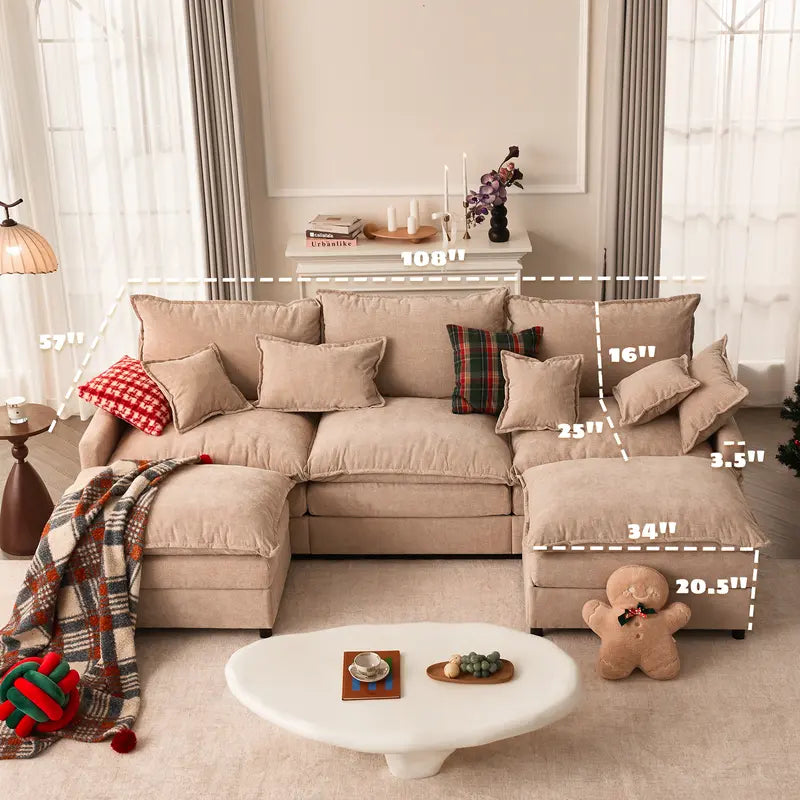 U-Shaped Modular Sectional Sofa