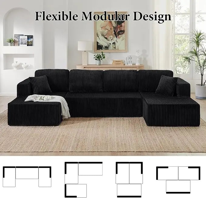 U-Shape Modular Sectional Couch Sofa