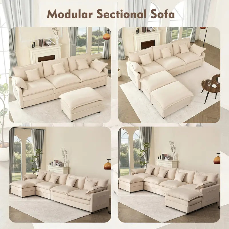 U-Shaped Modular Sectional Sofa